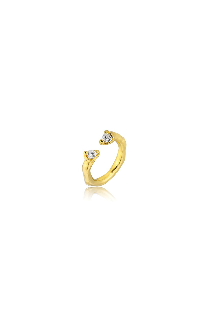 LOVE RING(white)(silver925&amp;18k gold plated)
