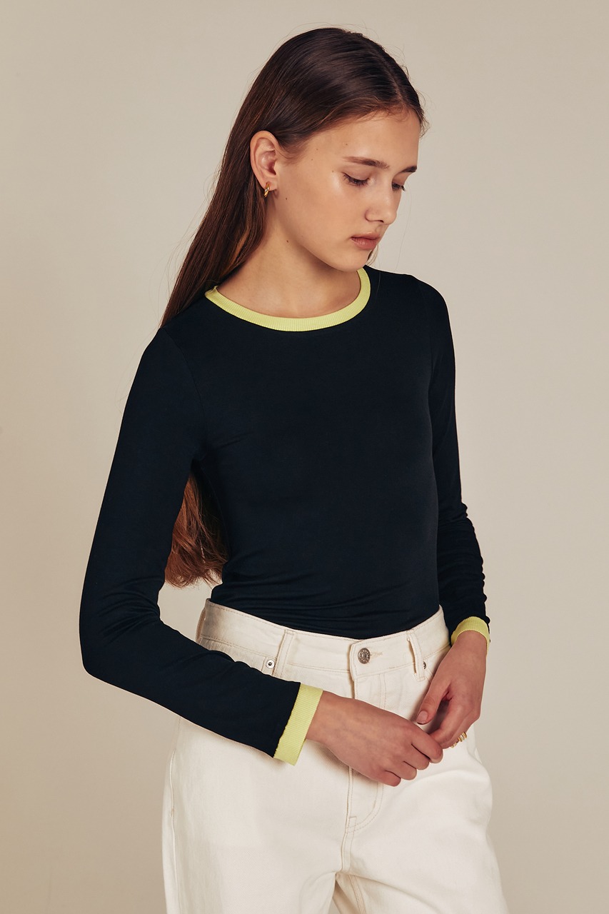 LAYERED TOP (BLACK/LIME)