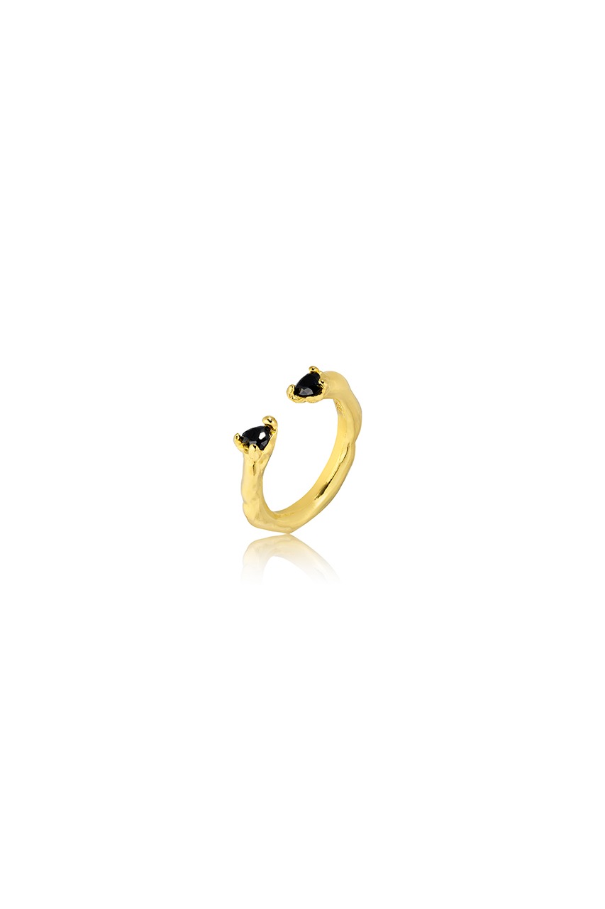 LOVE RING(black)(silver925&amp;18k gold plated)