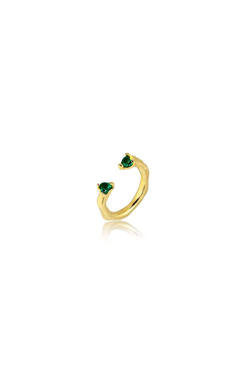 LOVE RING(green)(silver925&amp;18k gold plated)