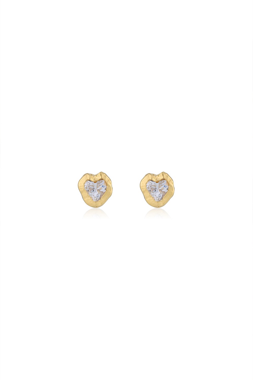 UGLY LOVE EARRING(white)(silver925&amp;18k gold plated)