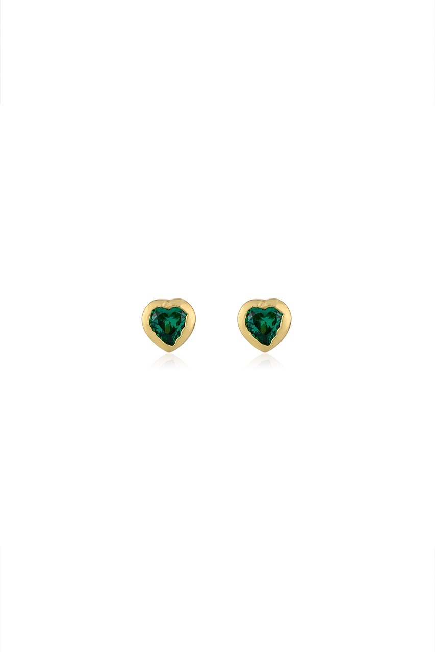 PURE LOVE EARRING(green)(silver925&amp;18k gold plated)