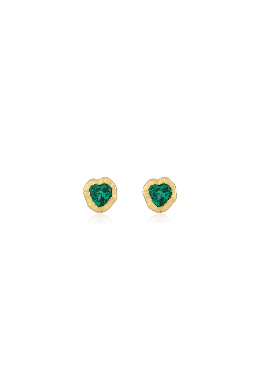 UGLY LOVE EARRING(green)(silver925&amp;18k gold plated)
