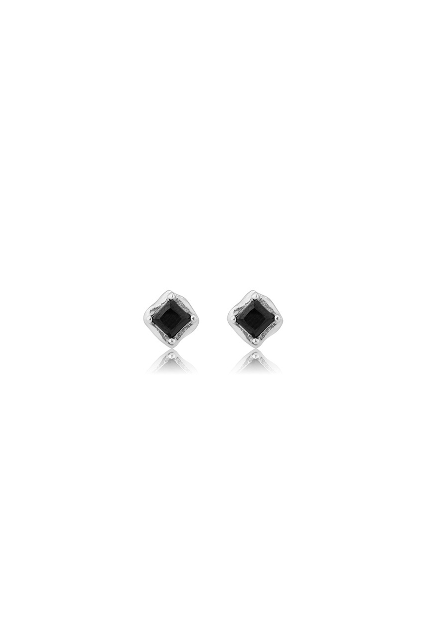 ICE  EARRING(black)(silver925)