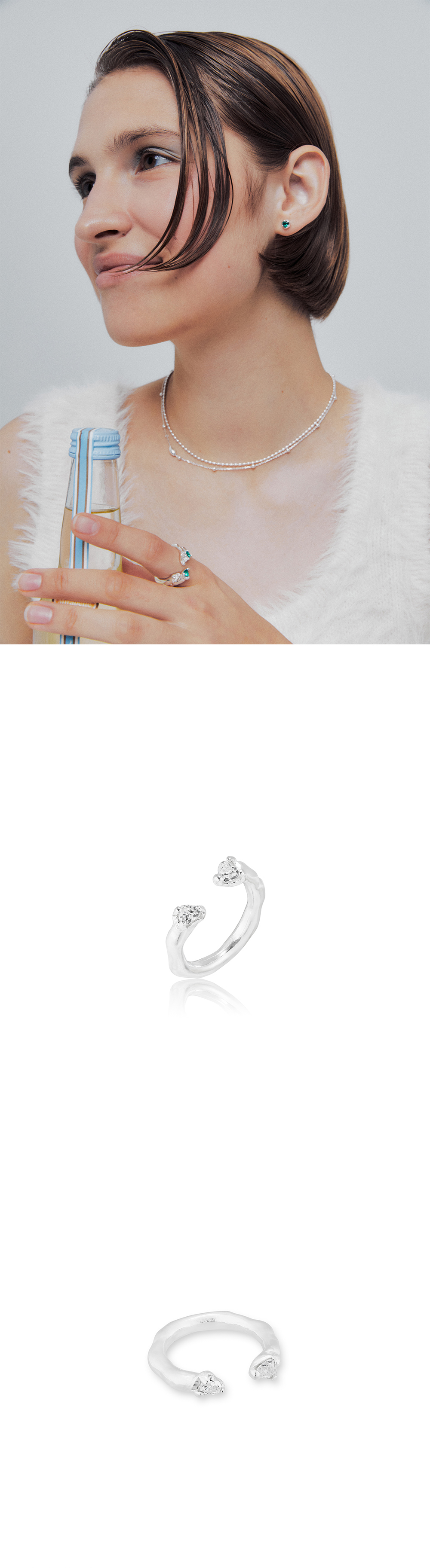 LOVE RING(white)(silver925)